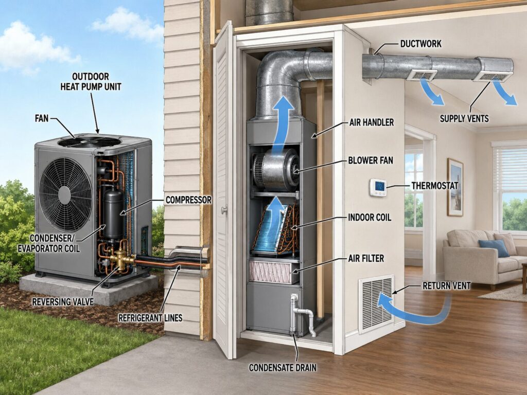 hvac heat pump graphic