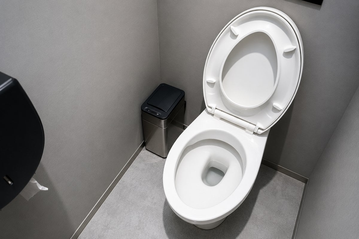 toilet with low water level