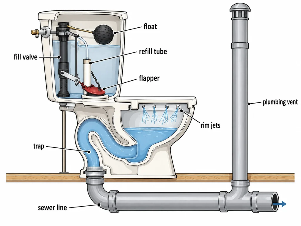 toilet diagram