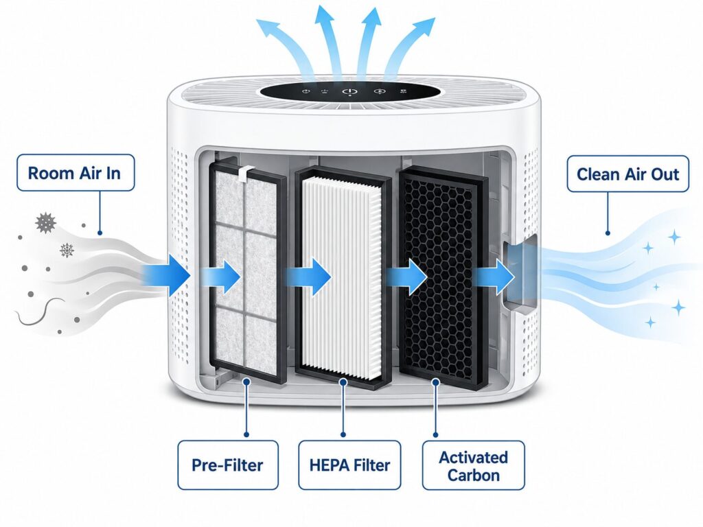Air purifier workflow diagram