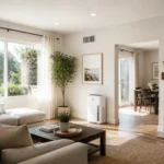 Clean indoor air circulating through a comfortable home